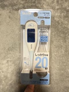 新品未使用 タニタ 電子体温計 脇式 曲がる測定部 BT-470 ブルー 外箱付のサムネイル