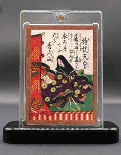 센다이 번주·정실·다테 마코·소장인·백인 일수[지통 천황]카르타 그림·아크릴 유리 입