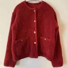 Mila Owen 金釦ノーカラーコンパクトラメニットジャケット - メルカリ