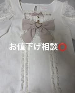 LIZ LISA リボン付き半袖ホワイト 即購入⭕️ | Mercari