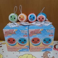 太鼓の達人 仲良し2段重ねお弁当箱 2点 ぬいぐるみチャーム4点