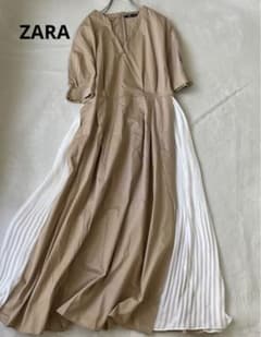ZARA ロングワンピース　ベージュのサムネイル
