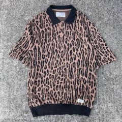 WACKO MARIA 半袖 ヒョウ柄 ニットポロシャツ レオパード - メルカリ