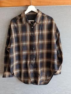 Spick & Span チェック柄 長袖シャツ ブラウンのサムネイル
