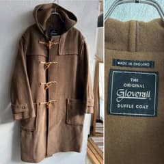 GLOVERALL ダッフルコート Mサイズ ヘリンボーン キャメル ウール 美品 Gloverall ヘリンボーン ダッフルコート キングストン キャメル