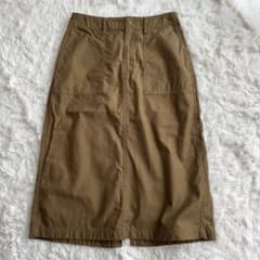 UNIQLO ユニクロ コットンミディスカート カーキ Lサイズのサムネイル