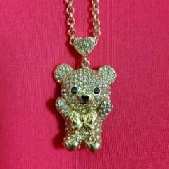美品♪tink pink♡キラキラスワロフスキーベアーネックレスのサムネイル