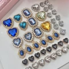 お嬢様系♡青系統♡ ビジュー チャーム パーツ まとめ売りのサムネイル