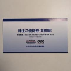 株主ご優待券 6枚セットのサムネイル