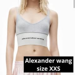alexanderwang ロゴ入りブラトップ グレー　xxs 未使用タグ付き Alexander Wang - alexanderwang グレー ロゴ ブラトップの通販 by