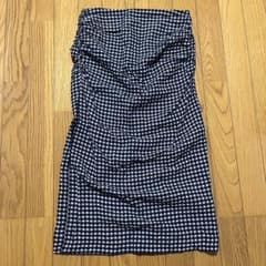 ZARA ギンガムチェック ミモレ丈　膝丈　スカートのサムネイル
