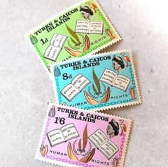 切手 1968 ビンテージ紙モノ 外国 ジャンクジャーナル コラージュ