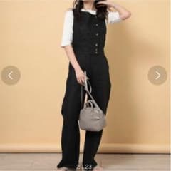 シマロンジーンズ 別注リネンバックレスサロペットのサムネイル