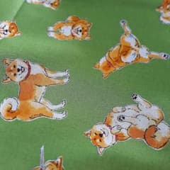 布地　柴犬　抹茶色　110×160のサムネイル