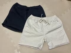 ショートパンツ 2枚セット ブラック、ベージュのサムネイル