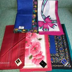 ジバンシー＆イブサンローランハンカチ５枚セットのサムネイル