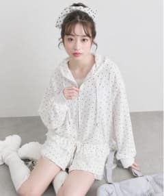 OLIVE des OLIVE 袖フリル ZIP パーカー オフホワイトのサムネイル