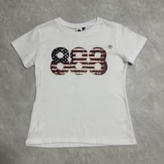 ホワイト Tシャツ Sサイズ アメリカ国旗風 y2k 韓国のサムネイル