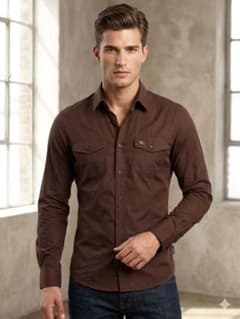 Burberry Brown Long Sleeve Shirt Mのサムネイル