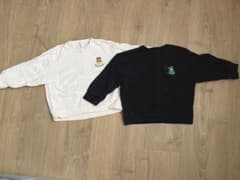 GU ベビー トレーナー 2枚セット クマ ワニ 刺繍のサムネイル
