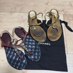 CHANEL 샌들 2 다리 세트 정리 판매