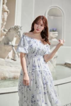 ワンピース Belle Jardin Chiffon Dress Herlipto Belle Jardin Chiffon Dress - メルカリ