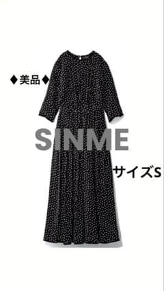 ✨値下げ✨♦︎SINME♦︎Sサイズ ドットロングワンピース - メルカリ