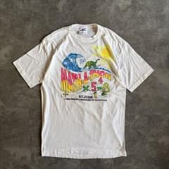 90s USA製 ヴィンテージ Tシャツ ホワイト L シングルステッチ アート
