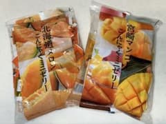 【２袋】こんにゃくミニゼリー メロン マンゴー 500g×2 個包装 大容量のサムネイル