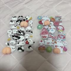 ぷにぷにシール 猫 うさぎ 2枚セットのサムネイル