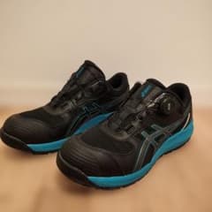 asics 安全靴 BOAシステム ブラック ブルー asics 安全靴 BOAシステム ブラックCP219 - メルカリ
