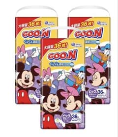 GOO.N ミッキー デザイン 36枚入り×3 合計3袋 - メルカリ