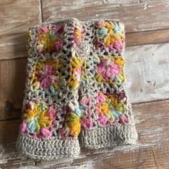 ヒッピー手袋 アームウォーマー 編み物 サイケレイブのサムネイル