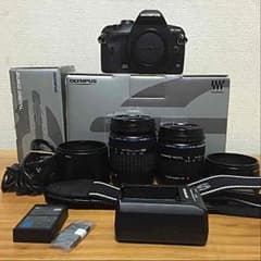 OLYMPUSカメラーE410ー＋標準レンズ＋望遠レンズのサムネイル