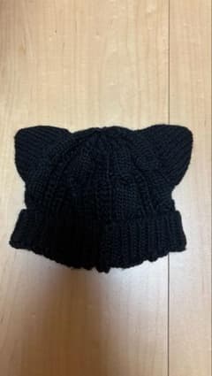 猫耳 ニット帽 ブラックのサムネイル