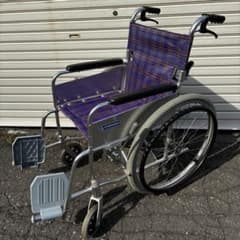 カワムラサイクル BMシリーズ 自走式 アルミ 車椅子 介助 豹柄