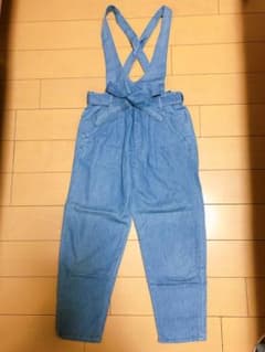 ウエストリボンデザイン☆デニムサロペットのサムネイル