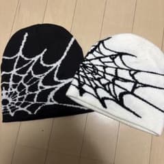 スパイダーウェブ ニット帽 ビーニー 2点セットのサムネイル
