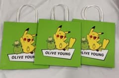 [한국 한정]OLIVE YOUNG × 포켓몬 종이 가방 오리얀 올리브 영