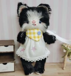 ぺっする黒猫ちゃん アーティストベア 海外作家様 ハンドメイド ぬいぐるみ ぺっする黒猫ちゃん アーティストベア 海外作家様 ハンドメイド
