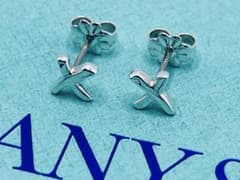 c873 美品 ティファニー パロマピカソ キス X クロス ピアス 925