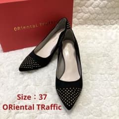 【ORiental TRaffic】パンプス　黒　スタッズ　サイズ37のサムネイル