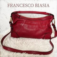 FRANCESCO BIASIA レザー 2WAY ハンドバッグ Y2K 赤のサムネイル