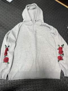 ZIP FIVE パーカー グレー 薔薇 刺繍 Mサイズのサムネイル