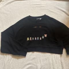 H&M DIVIDED マリオ キャラクター刺繍 クロップド丈スウェットのサムネイル