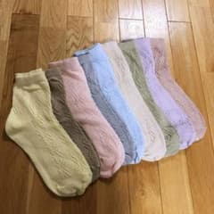 綿100%  靴下9足組のサムネイル