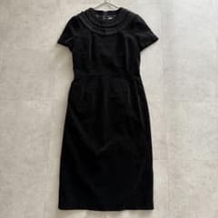 コムデギャルソン AD2000 ロングワンピース 半袖 黒 M ベロア - メルカリ