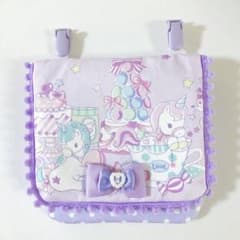 移動ポケット♡ユニコーン ピンク 水色 可愛い♡大きめ ポーチ 発達障害のサムネイル