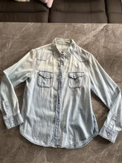 HK WORKS LONDON パール付き デニムシャツ 長袖のサムネイル