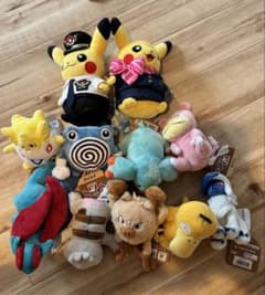 [11 점 세트] 포켓몬 센터 봉제 인형 Pokémon fit 피카츄